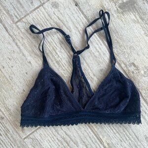 Elegant Navy Lace Bralette